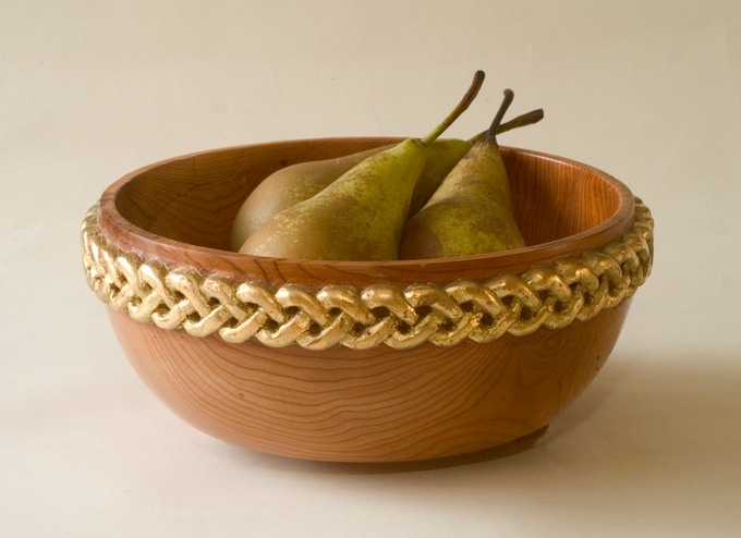 Knot yew bowl